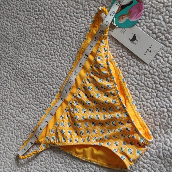 NWT Rhode For Target XXL Yellow Floral Low Rise High Leg Cheeky Bikini Bottom - Picture 6 of 13